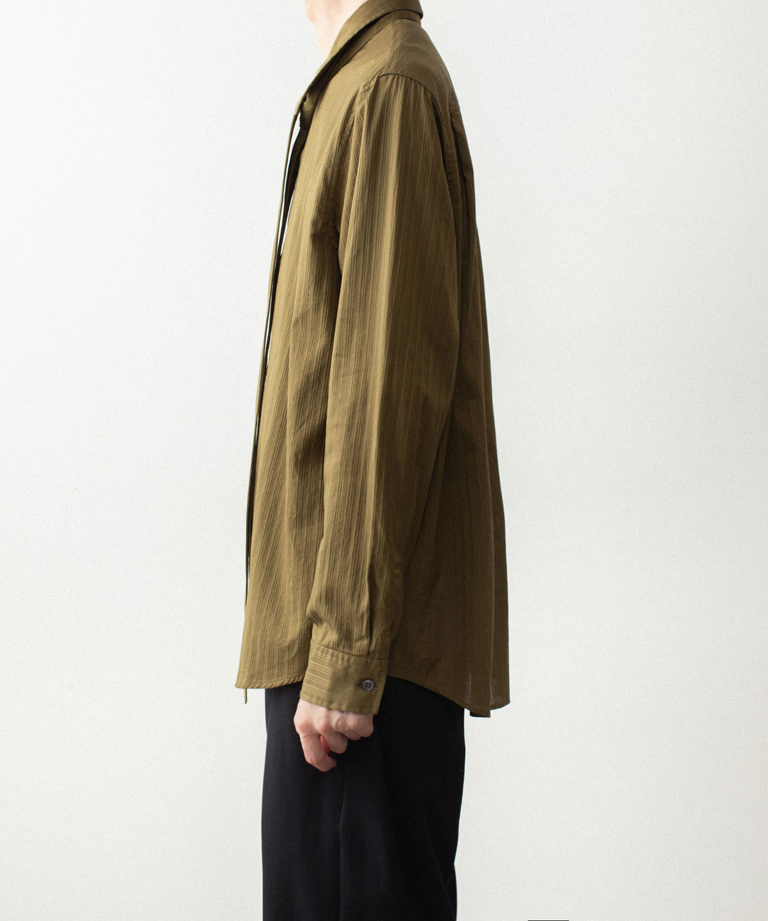 ATTACHMENT アタッチメントのCO SHADOW STRIPE BROAD NARROW TIE L/S SHIRT - D.YELLOWの公式通販サイトsession福岡セレクトショップ