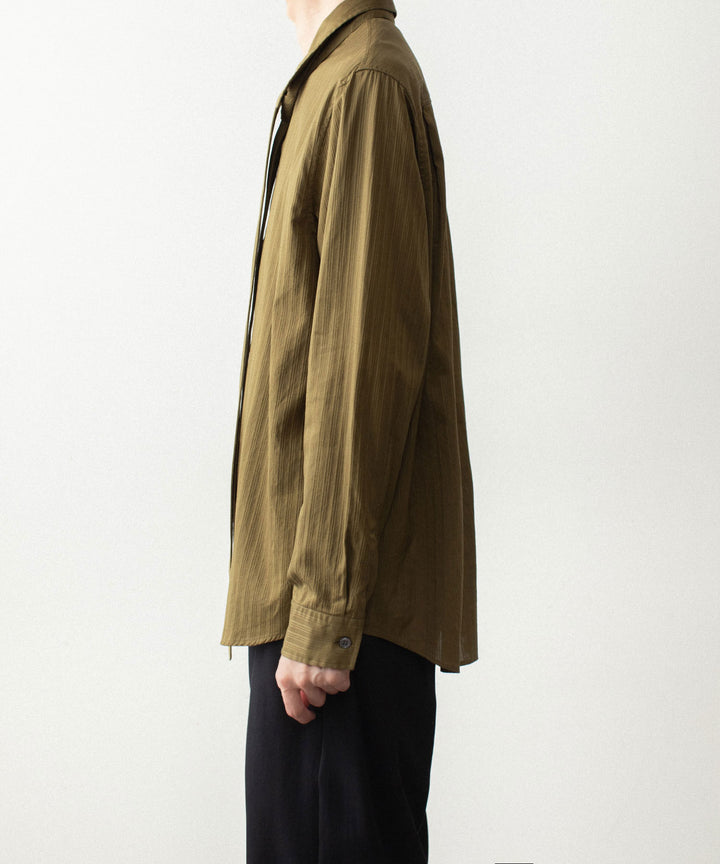ATTACHMENT アタッチメントのCO SHADOW STRIPE BROAD NARROW TIE L/S SHIRT - D.YELLOWの公式通販サイトsession福岡セレクトショップ