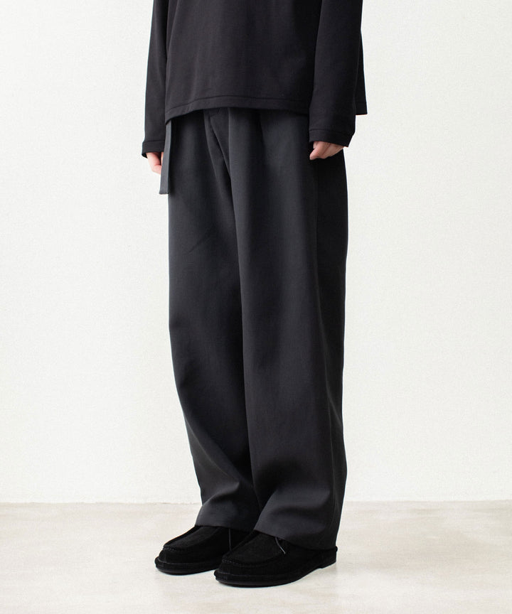 CO/TEN POWDERY DOUBLE CROTH BELTED WIDE TROUSERS - BLACKの公式通販サイトsession福岡セレクトショップ