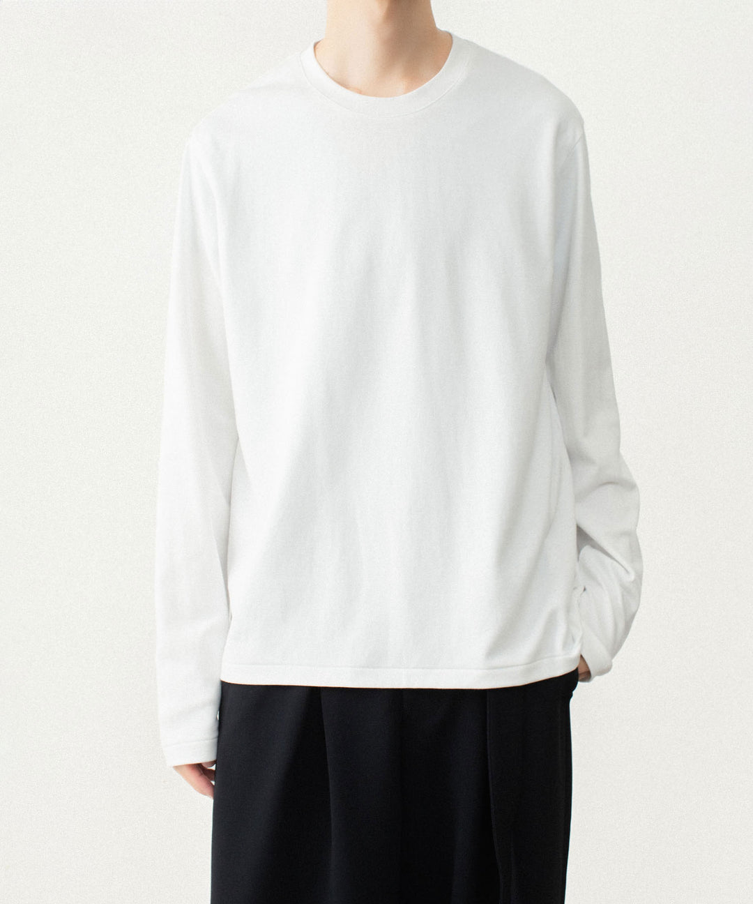 ATTACHMENT アタッチメントのCOTTON DOUBLE FACE SLIM FIT L/S TEE - WHITEの公式通販サイトsession福岡セレクトショップ