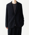 【 ATTACHMENT 】PE STRETCH DOUBLE CLOTH 2B JACKET - BLACK