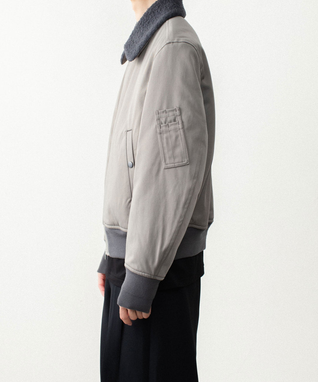ATTACHMENT アタッチメントのNY/CO SATIN B-15 JACKET - KHAKI GRAYの公式通販サイトsession福岡セレクトショップ