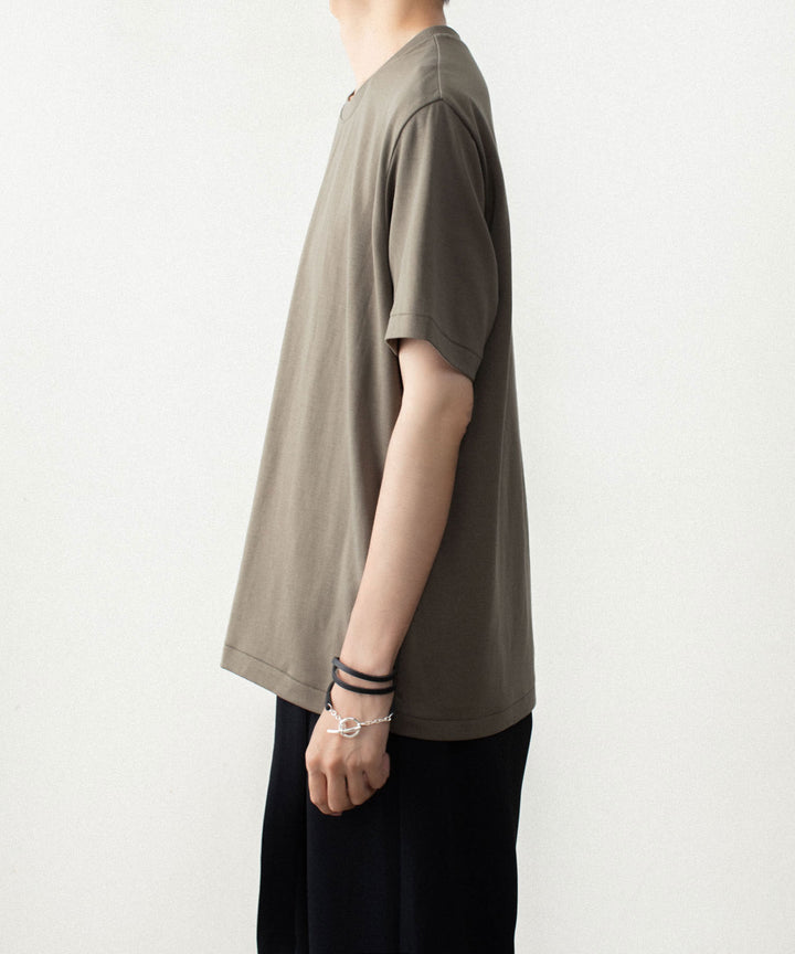 ATTACHMENT アタッチメントのCOTTON DOUBLE FACE SLIM FIT S/S TEE - KHAKI GRAYの公式通販サイトsession福岡セレクトショップ
