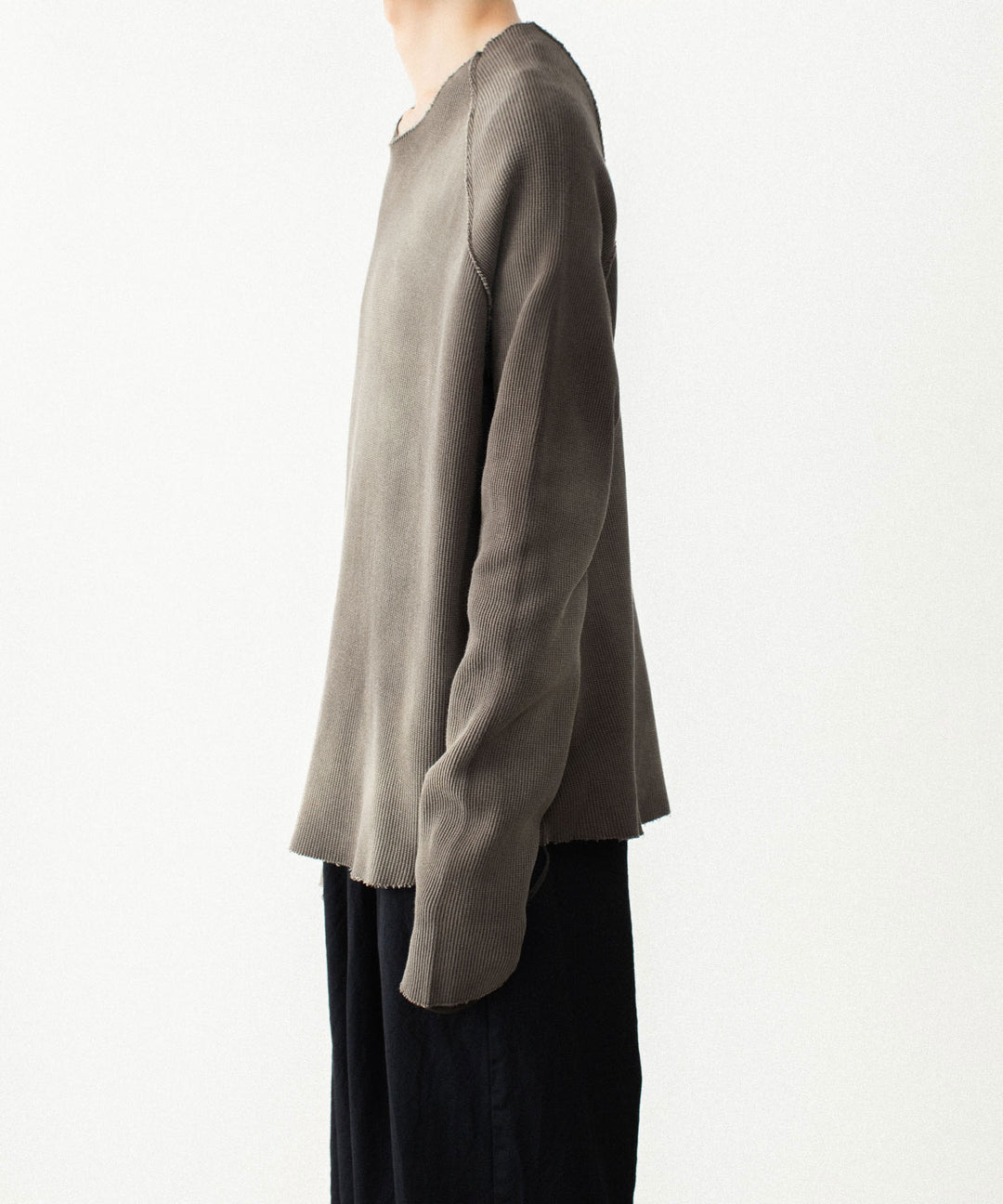 VEIN ヴェインのHIGH GAUGE WAFFLE LAYERED L/S TEE - KHAKI GRAYの公式通販サイトsession福岡セレクトショップ