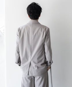 ATTACHMENT(アタッチメント)の23SSコレクションのWO / TA WASHABLE TROPICAL BELTED JACKETのGRAY