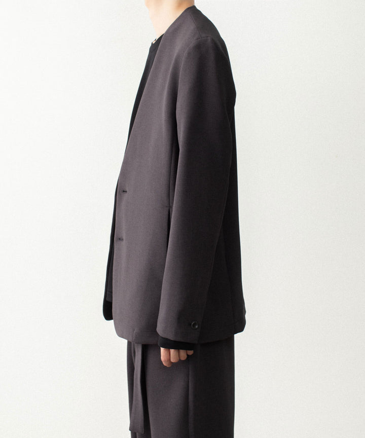 ATTACHMENT アタッチメントのPE STRETCH DOUBLE CLOTH COLLARLESS JACKET - D.KH GRAYの公式通販サイトsession福岡セレクトショップ