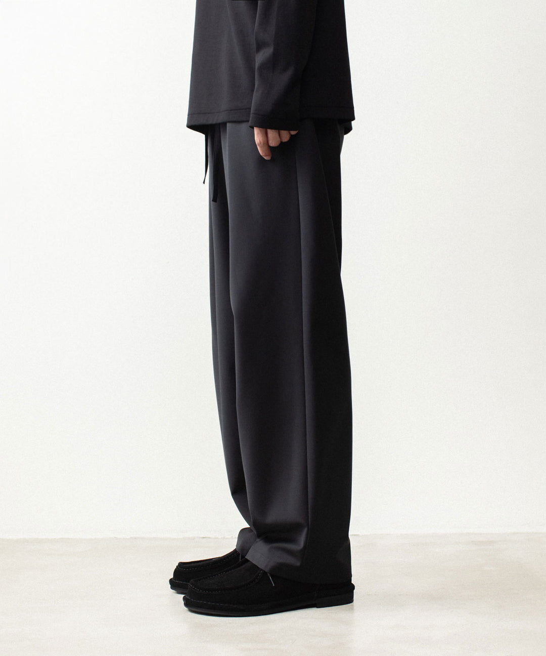 ATTACHMENT アタッチメントの2/80 PE/WO STRETCH TRO EASY TROUSERS - BLACKの公式通販サイトsession福岡セレクトショップ