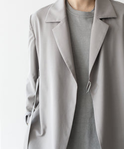 【ATTACHMENT】WO / TA WASHABLE TROPICAL BELTED JACKET - GRAY
