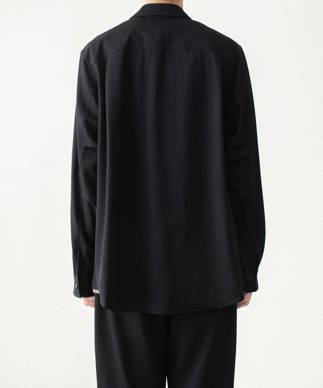 ATTACHMENT アタッチメントのWASHABLE HIGH TWIST GABARDINE UTILITY L/S SHIRT - BLACKの公式通販サイトsession福岡セレクトショップ