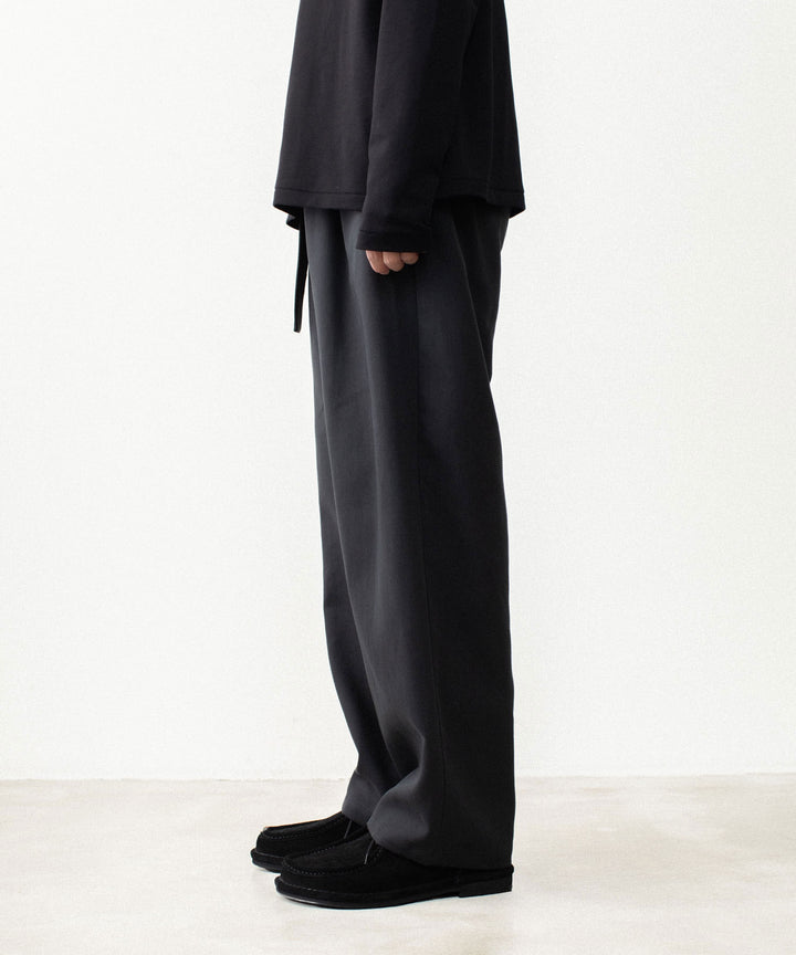 CO/TEN POWDERY DOUBLE CROTH BELTED WIDE TROUSERS - BLACKの公式通販サイトsession福岡セレクトショップ
