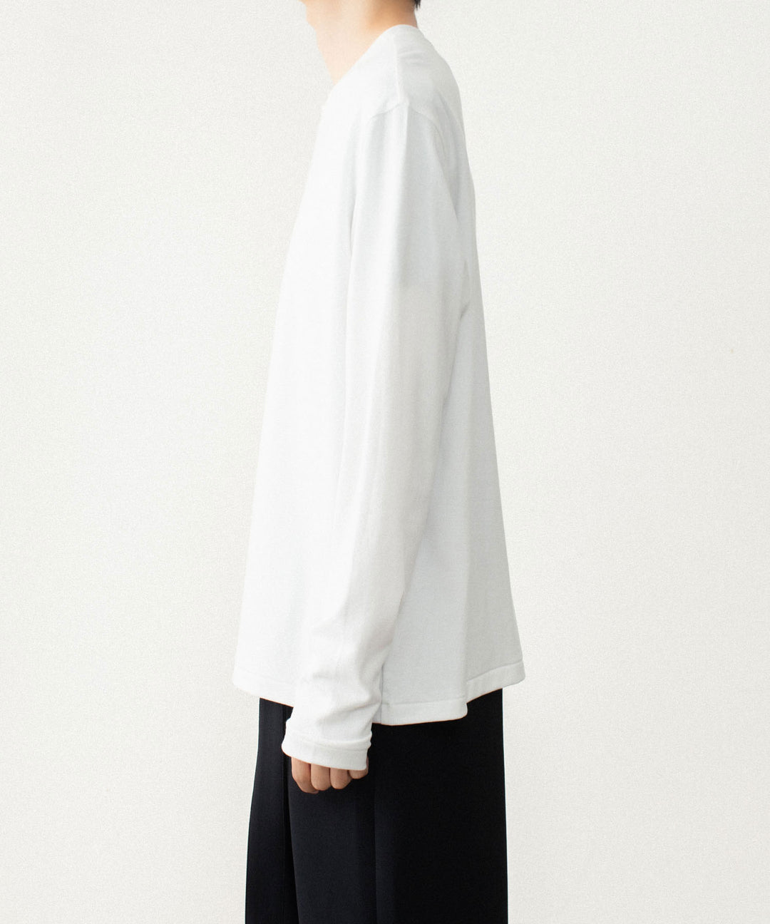 ATTACHMENT アタッチメントのCOTTON DOUBLE FACE SLIM FIT L/S TEE - WHITEの公式通販サイトsession福岡セレクトショップ