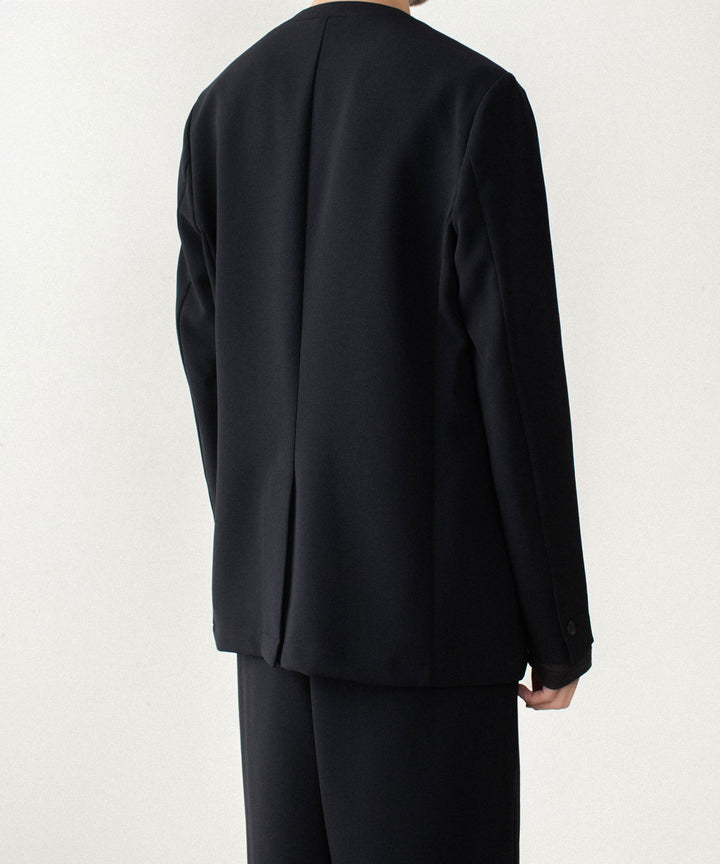 ATTACHMENT アタッチメントのPE STRETCH DOUBLE CLOTH COLLARLESS JACKET - BLACKの公式通販サイトsession福岡セレクトショップ
