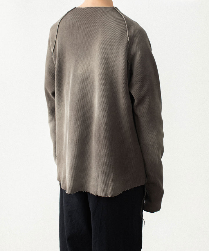 VEIN ヴェインのHIGH GAUGE WAFFLE LAYERED L/S TEE - KHAKI GRAYの公式通販サイトsession福岡セレクトショップ