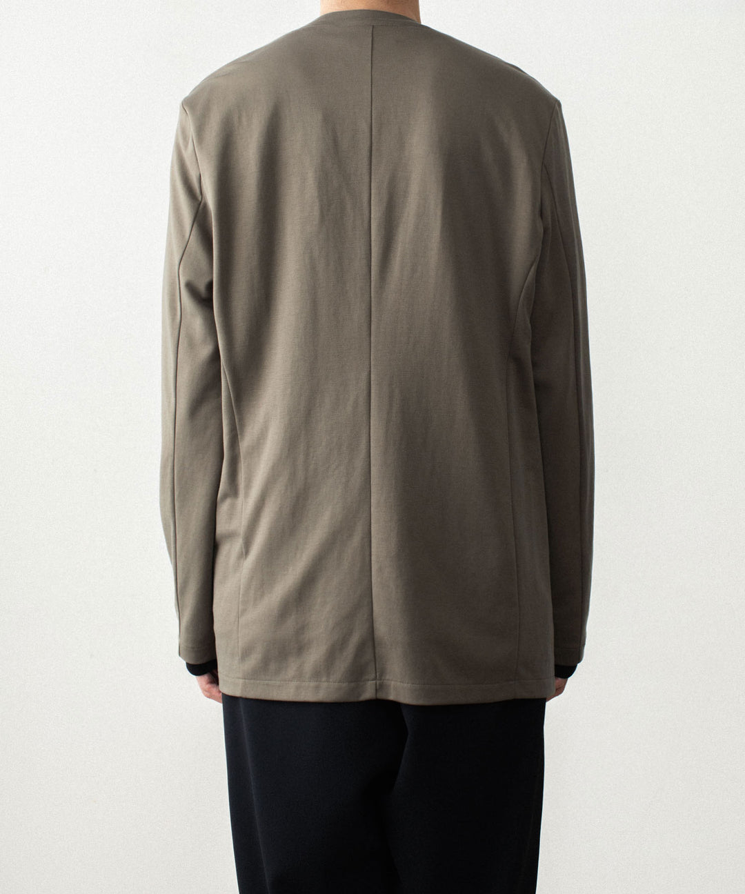 ATTACHMENT アタッチメントのCOTTON DOUBLE FACE COLLARLESS CARDIGAN - KHAKI GRAYの公式通販サイトsession福岡セレクトショップ