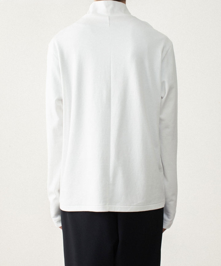ATTACHMENT アタッチメントのCOTTON DOUBLE FACE SLIM FIT HIGHNECK L/S TEE - WHITEの公式通販サイトsession福岡セレクトショップ
