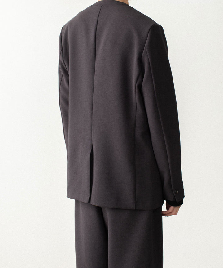 ATTACHMENT アタッチメントのPE STRETCH DOUBLE CLOTH COLLARLESS JACKET - D.KH GRAYの公式通販サイトsession福岡セレクトショップ