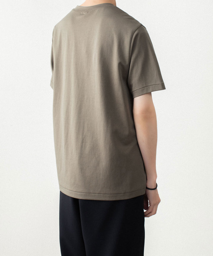 ATTACHMENT アタッチメントのCOTTON DOUBLE FACE SLIM FIT S/S TEE - KHAKI GRAYの公式通販サイトsession福岡セレクトショップ