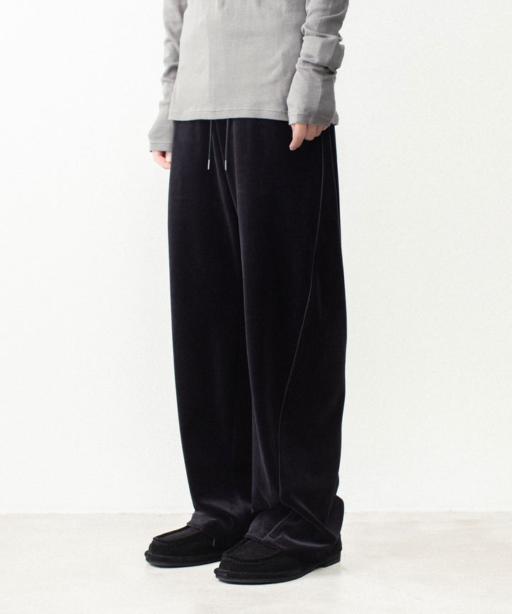 ATTACHMENT アタッチメントの80/2 ORGANIC VELOR BALLOON WIDE TRACK TROUSERS - BLACKの公式通販サイトsession福岡セレクトショップ