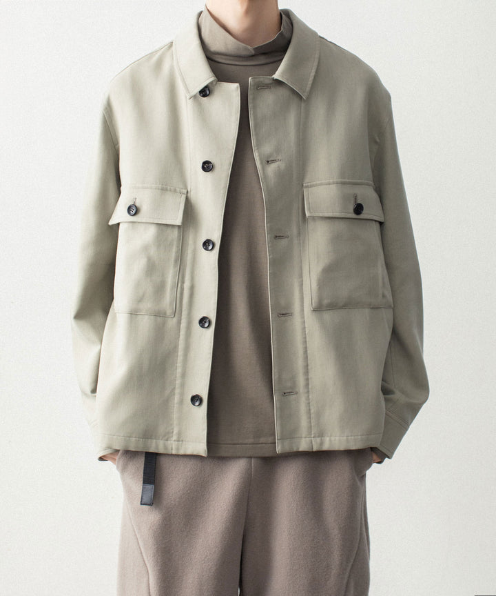 ATTACHMENT アタッチメントのCO/TEN POWDERY DOUBLE CROTH PATCH POCKET SHORT JACKET - L.KH GRAYの公式通販サイトsession福岡セレクトショップ
