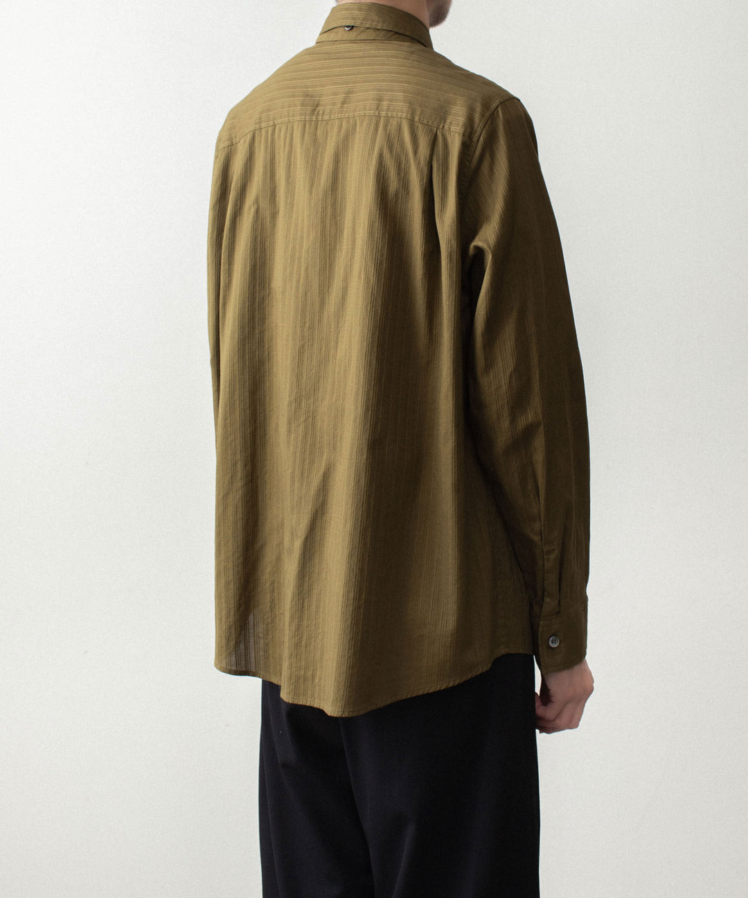 ATTACHMENT アタッチメントのCO SHADOW STRIPE BROAD NARROW TIE L/S SHIRT - D.YELLOWの公式通販サイトsession福岡セレクトショップ