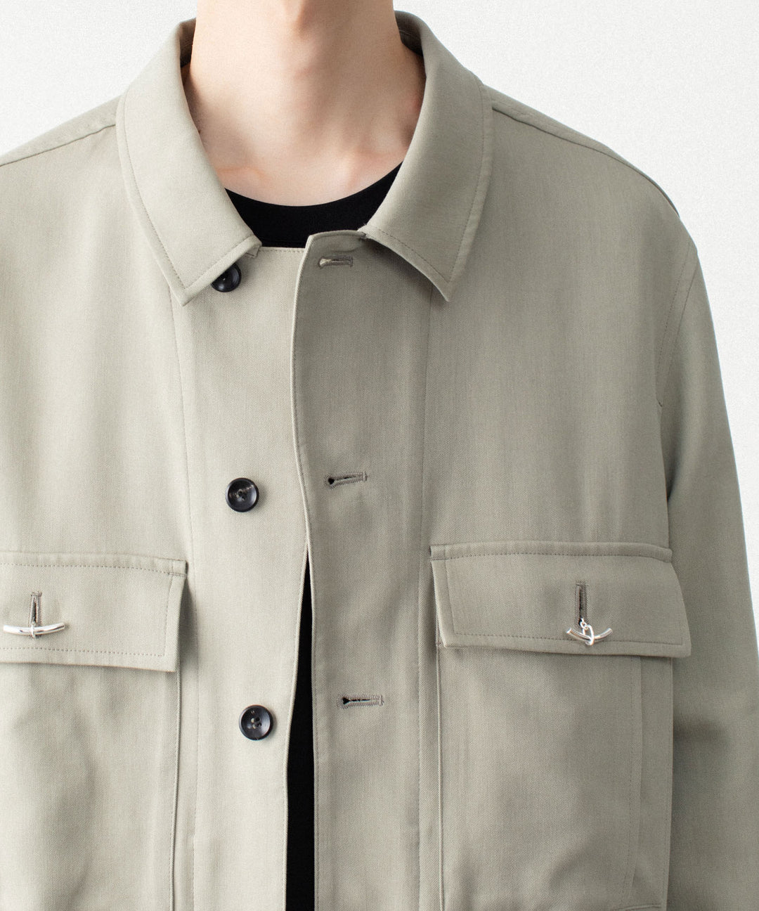 ATTACHMENT アタッチメントのCO/TEN POWDERY DOUBLE CROTH PATCH POCKET SHORT JACKET - L.KH GRAYの公式通販サイトsession福岡セレクトショップ