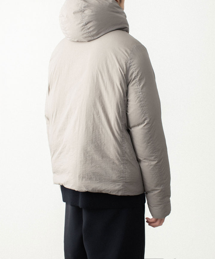ATTACHMENT アタッチメントのNY TAFFETA HOODED DOWN JACKET - KHAKI GRAYの公式通販サイトsession福岡セレクトショップ