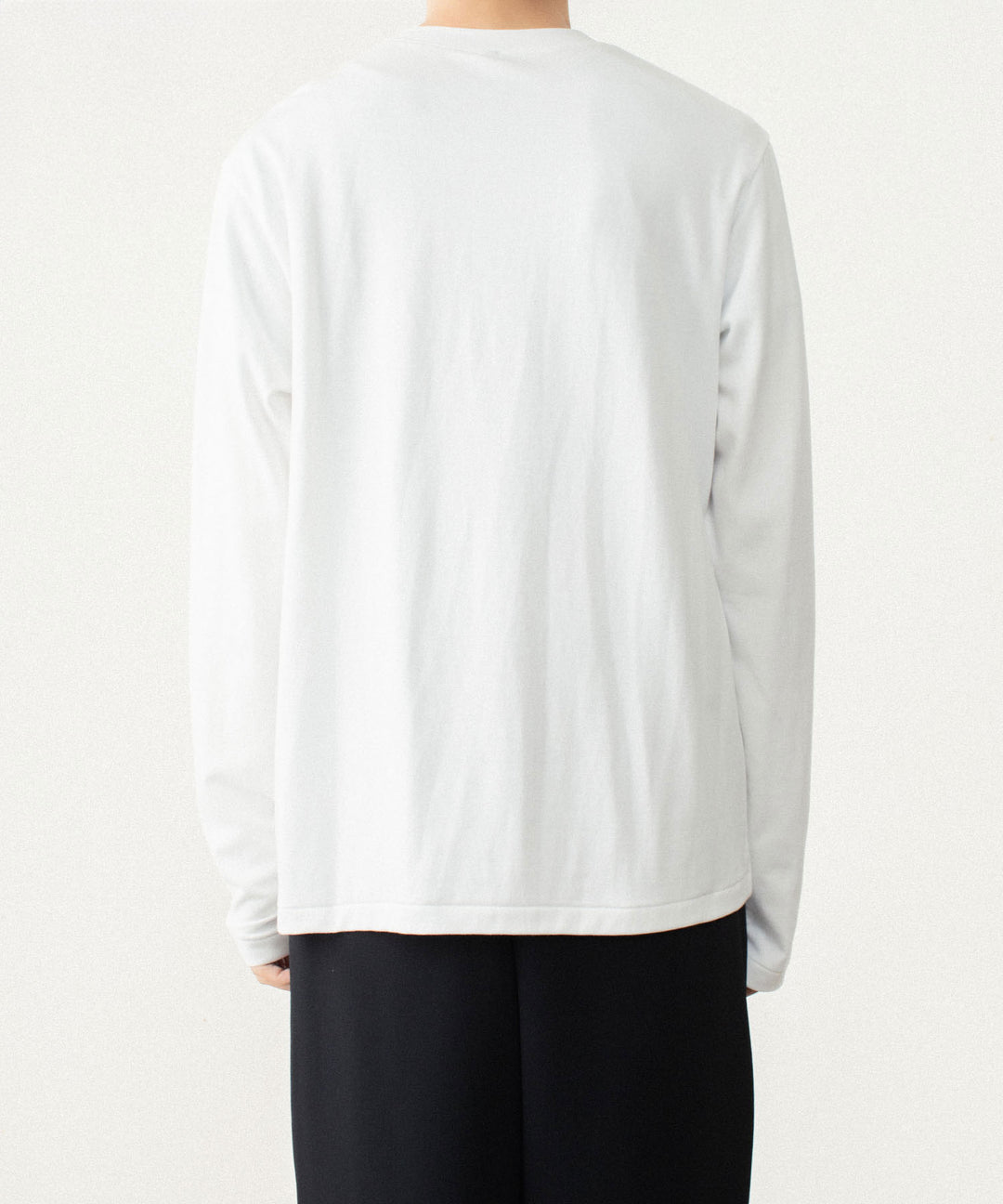ATTACHMENT アタッチメントのCOTTON DOUBLE FACE SLIM FIT L/S TEE - WHITEの公式通販サイトsession福岡セレクトショップ