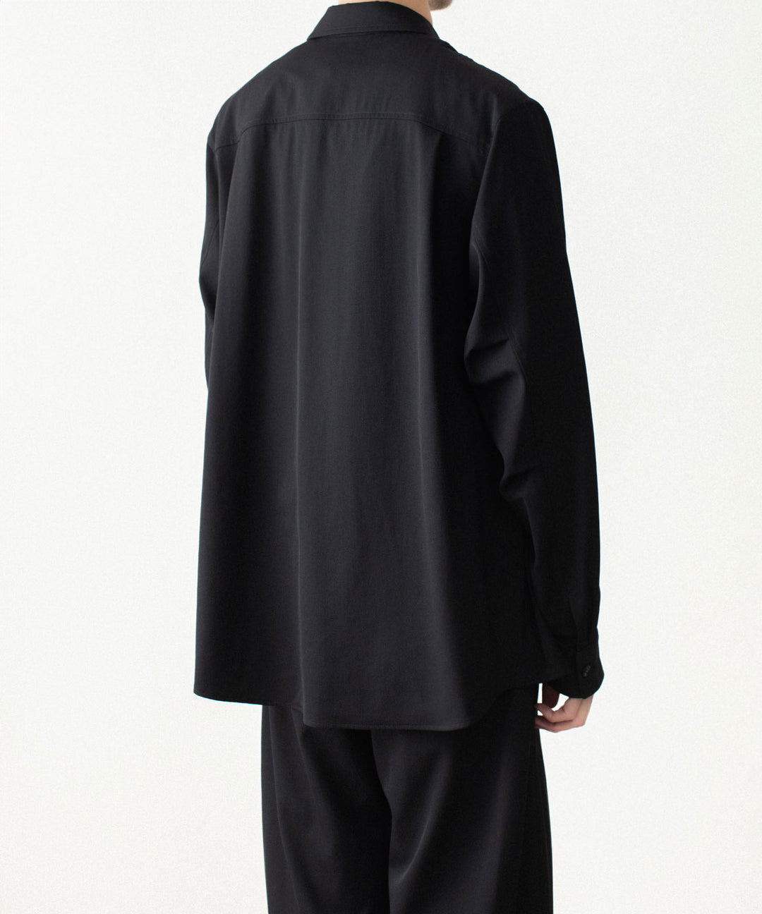 ATTACHMENT アタッチメントのWASHABLE HIGH TWIST GABARDINE UTILITY L/S SHIRT - BLACKの公式通販サイトsession福岡セレクトショップ