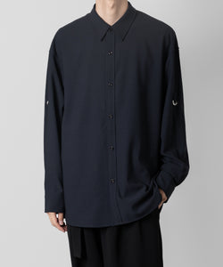 ATTACHMENT アタッチメントのPE/RY STRETCH TROPICAL STRAP SLEEVE L/S SHIRT - NAVY 公式通販サイトsession福岡セレクトショップ