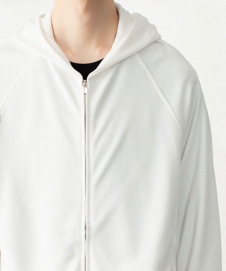 ATTACHMENT アタッチメントのVI/PE SMOOTH ZIP-UP LIGHT HOODIE - OFF WHITEの公式通販サイトsession福岡セレクトショップ