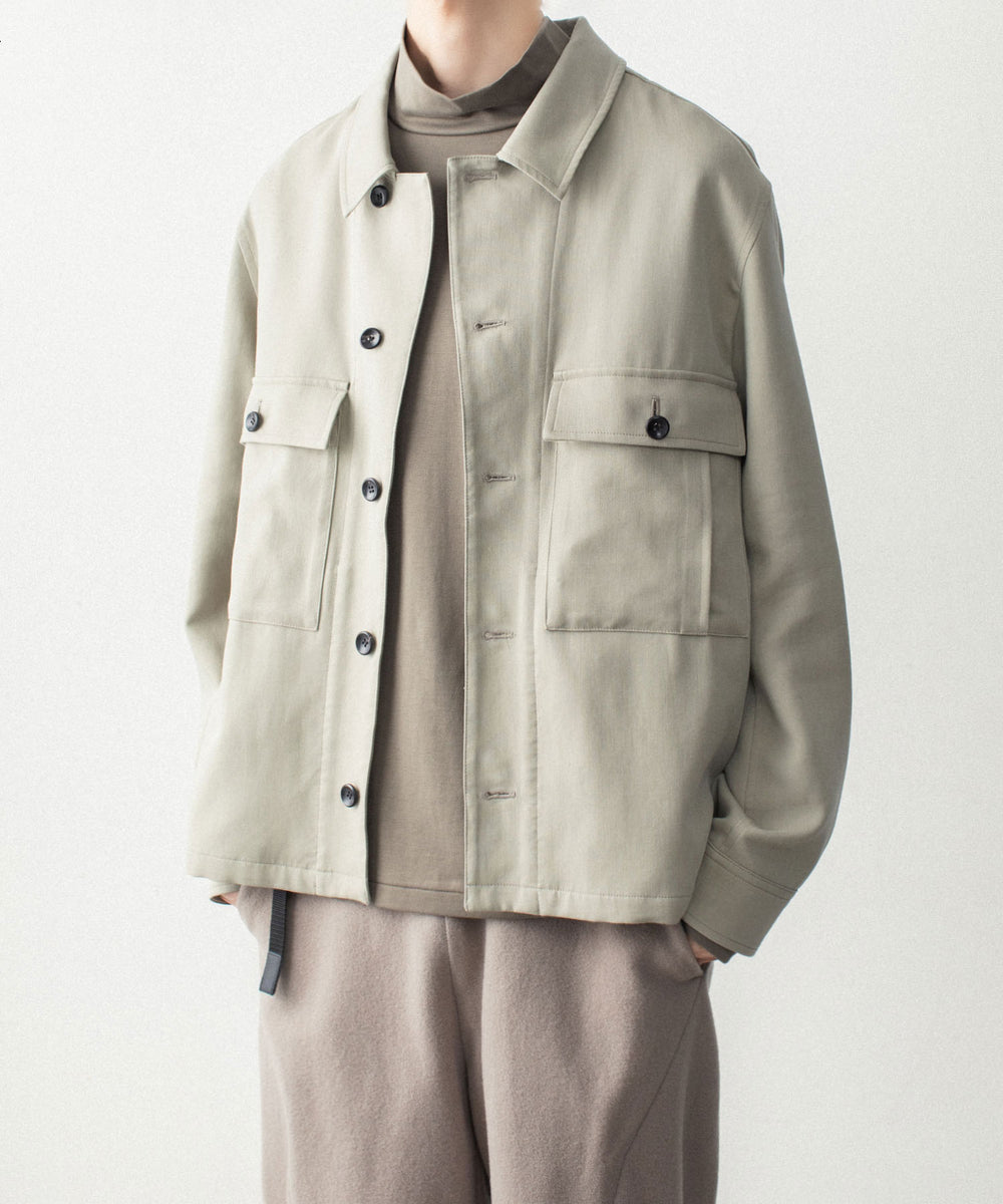 ATTACHMENT アタッチメントのCO/TEN POWDERY DOUBLE CROTH PATCH POCKET SHORT JACKET - L.KH GRAYの公式通販サイトsession福岡セレクトショップ