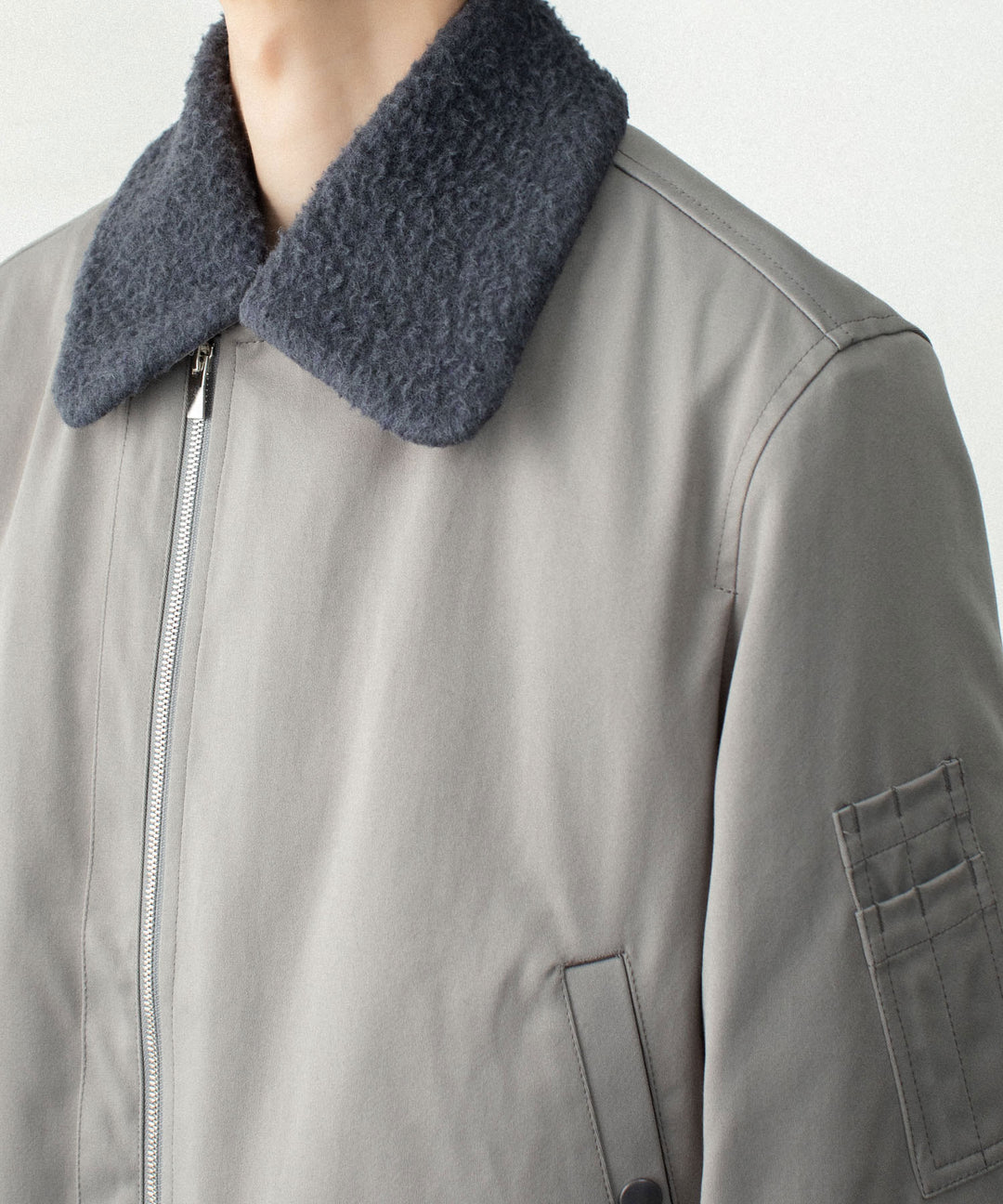 ATTACHMENT アタッチメントのNY/CO SATIN B-15 JACKET - KHAKI GRAYの公式通販サイトsession福岡セレクトショップ