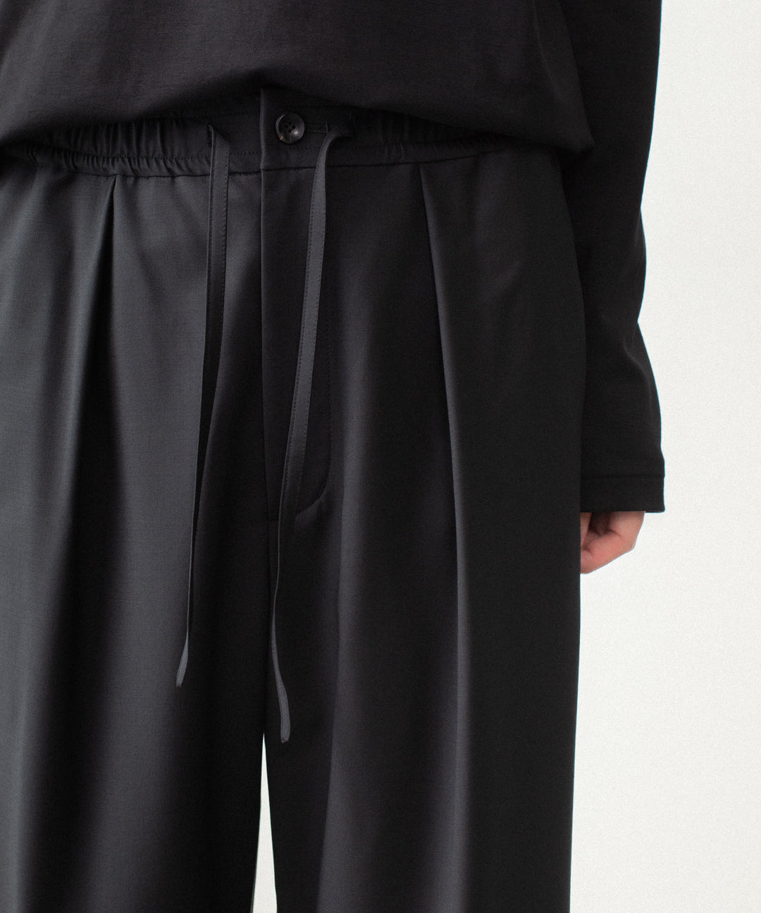 ATTACHMENT アタッチメントの2/80 PE/WO STRETCH TRO EASY TROUSERS - BLACKの公式通販サイトsession福岡セレクトショップ