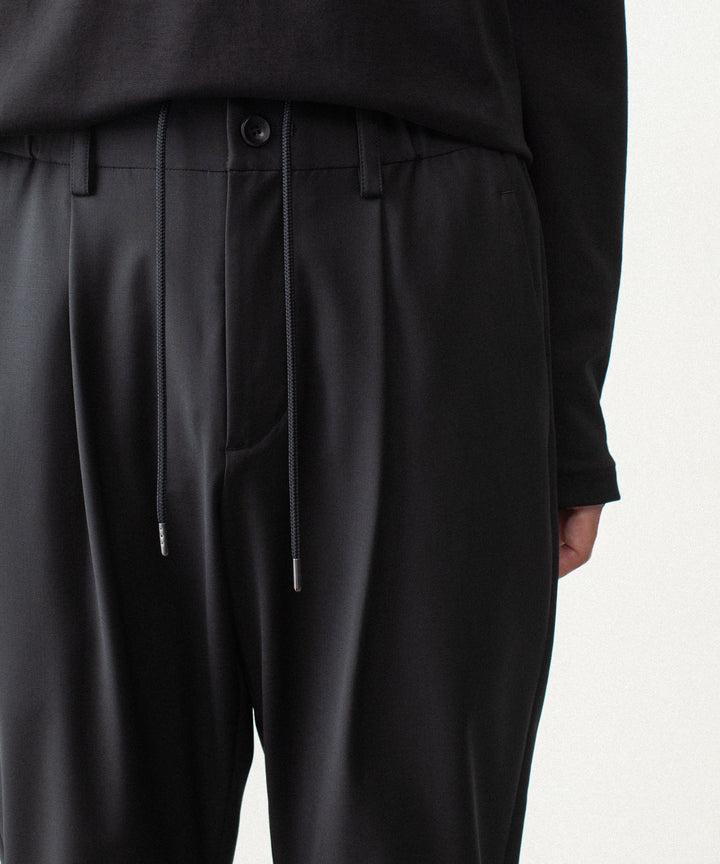 ATTACHMENT アタッチメントの2/80 PE/WO STRETCH TRO REGULAR FIT 1TUCK  TROUSERS - BLACK公式通販サイトsession福岡セレクトショップ