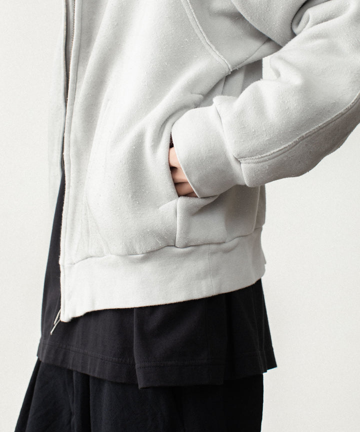 VEIN ヴェインのBRUSHED TERRY ZIP-UP HOODIE - OFF WHITEの公式通販サイトsession福岡セレクトショップ