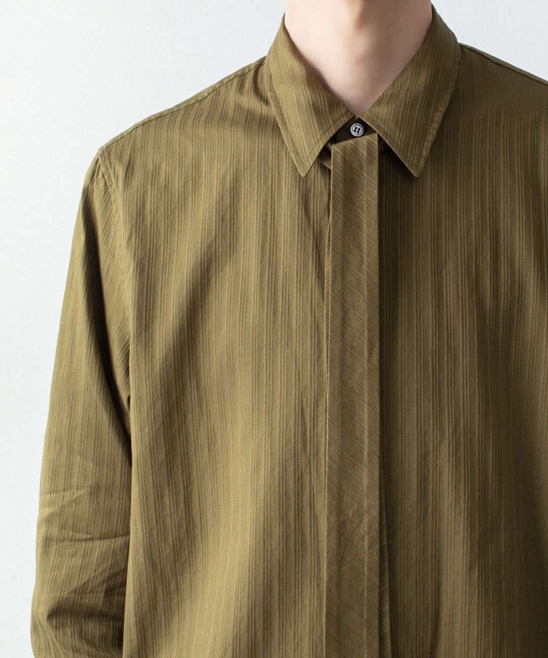 ATTACHMENT アタッチメントのCO SHADOW STRIPE BROAD NARROW TIE L/S SHIRT - D.YELLOWの公式通販サイトsession福岡セレクトショップ