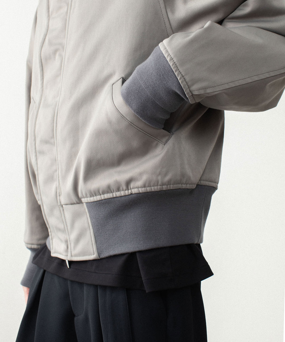 ATTACHMENT アタッチメントのNY/CO SATIN N 2B JACKET - KHAKI GRAYの公式通販サイトsession福岡セレクトショップ