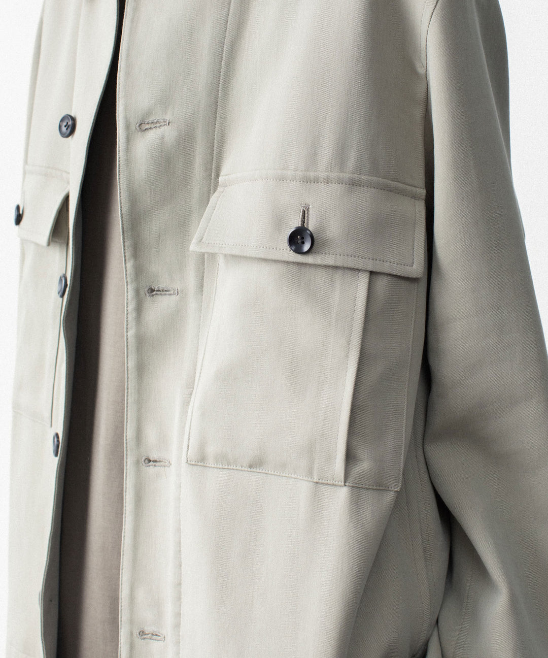 ATTACHMENT アタッチメントのCO/TEN POWDERY DOUBLE CROTH PATCH POCKET SHORT JACKET - L.KH GRAYの公式通販サイトsession福岡セレクトショップ