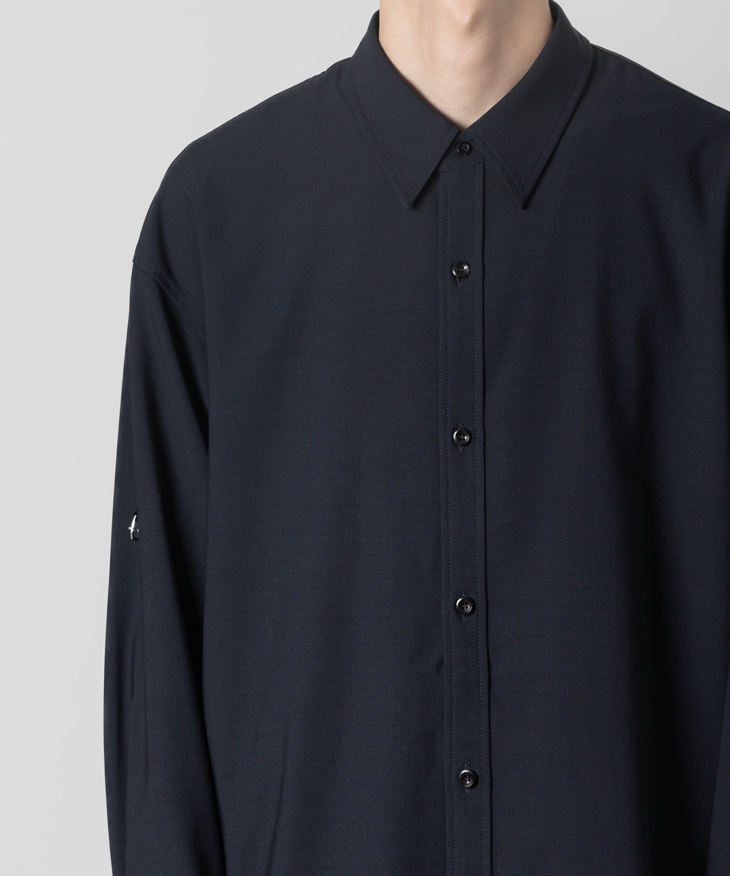 ATTACHMENT アタッチメントのPE/RY STRETCH TROPICAL STRAP SLEEVE L/S SHIRT - NAVY 公式通販サイトsession福岡セレクトショップ