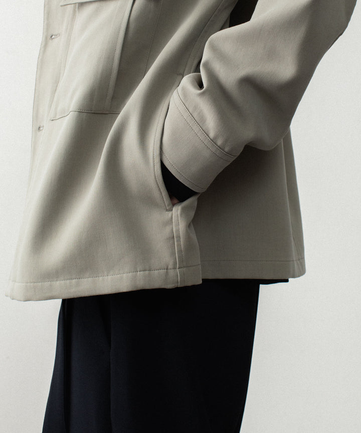 ATTACHMENT アタッチメントのCO/TEN POWDERY DOUBLE CROTH PATCH POCKET SHORT JACKET - L.KH GRAYの公式通販サイトsession福岡セレクトショップ