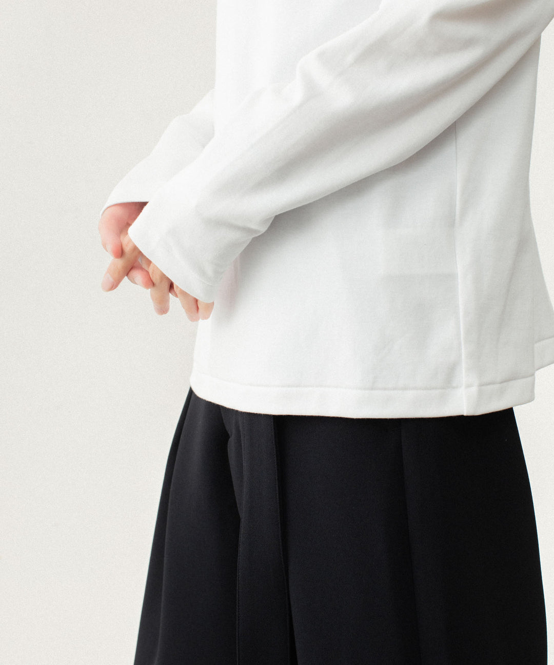 ATTACHMENT アタッチメントのCOTTON DOUBLE FACE SLIM FIT L/S TEE - WHITEの公式通販サイトsession福岡セレクトショップ