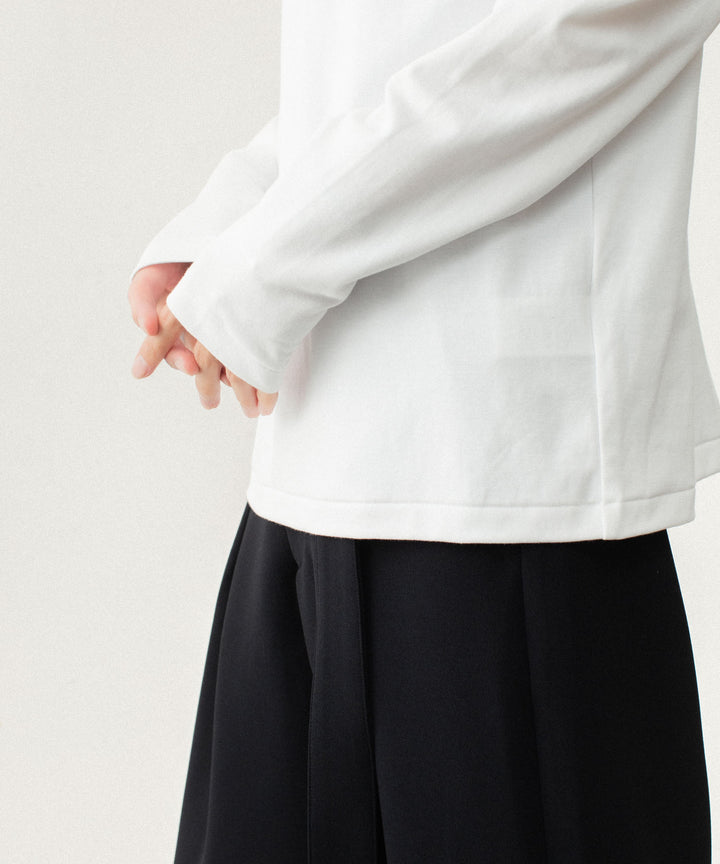 ATTACHMENT アタッチメントのCOTTON DOUBLE FACE SLIM FIT L/S TEE - WHITEの公式通販サイトsession福岡セレクトショップ
