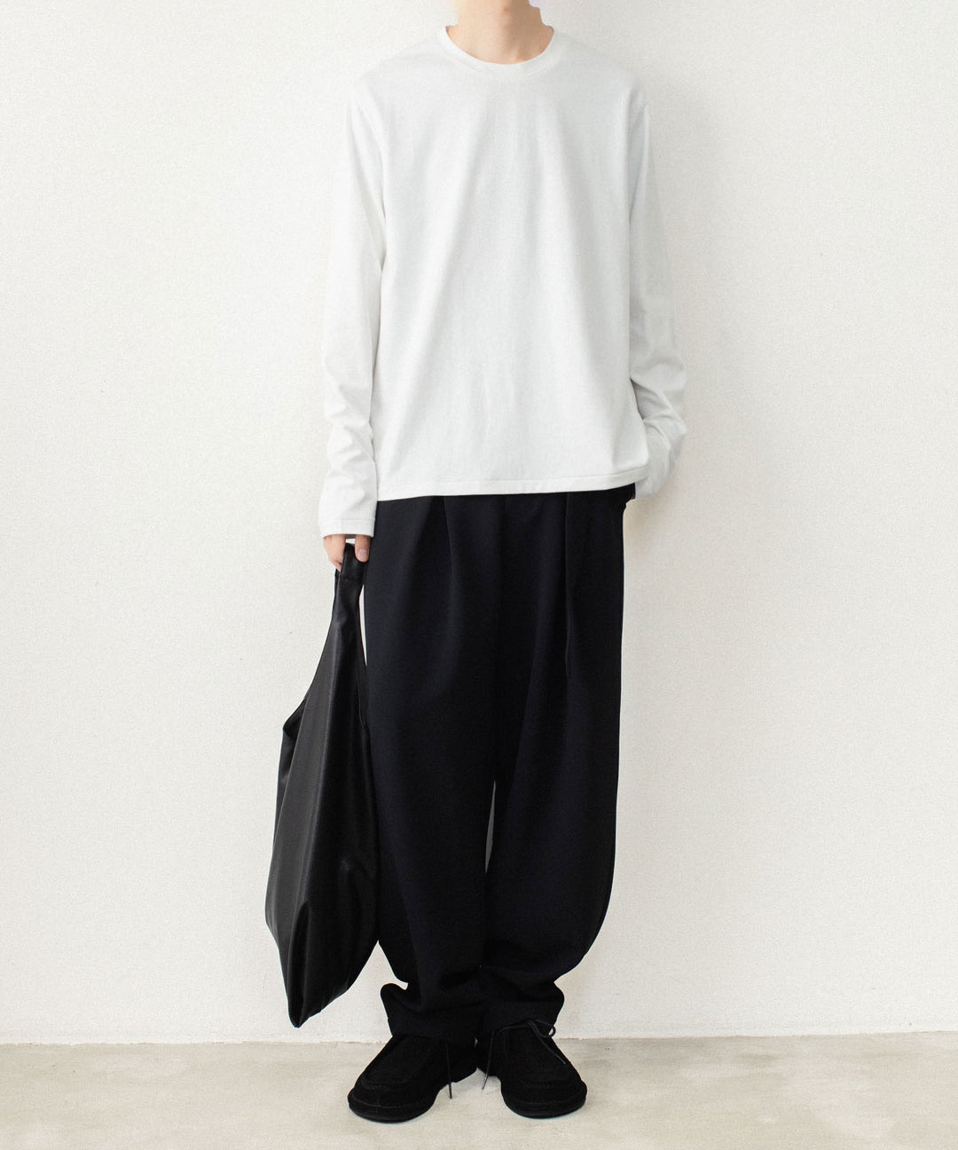 ATTACHMENT アタッチメントのCOTTON DOUBLE FACE SLIM FIT L/S TEE - WHITEの公式通販サイトsession福岡セレクトショップ