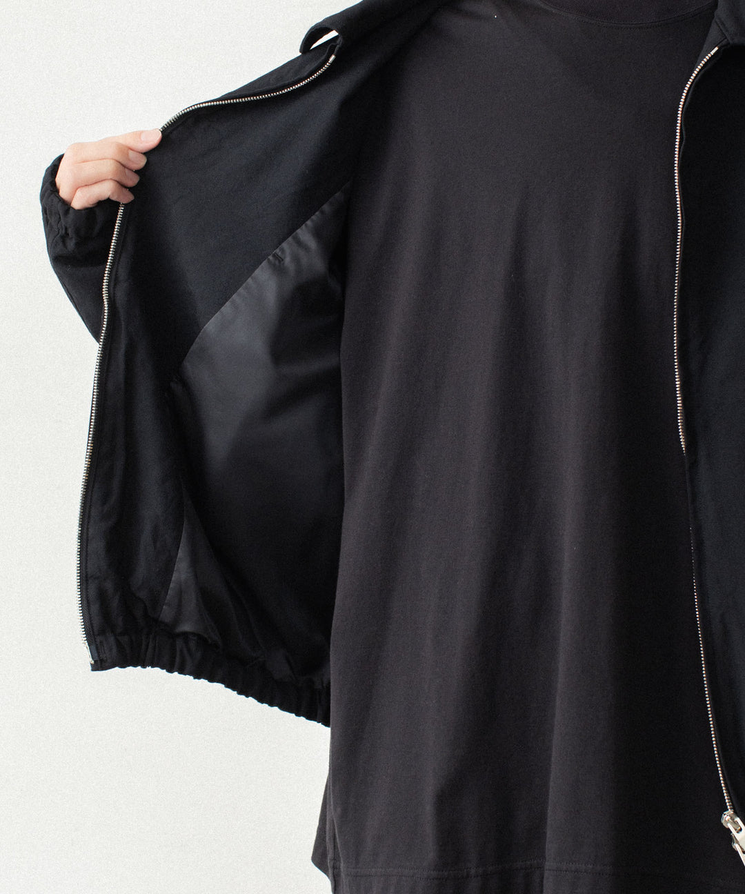 VEIN ヴェインのSHRINK WO CLOTH ZIP-UP JACKET - BLACKの公式通販サイトsession福岡セレクトショップ