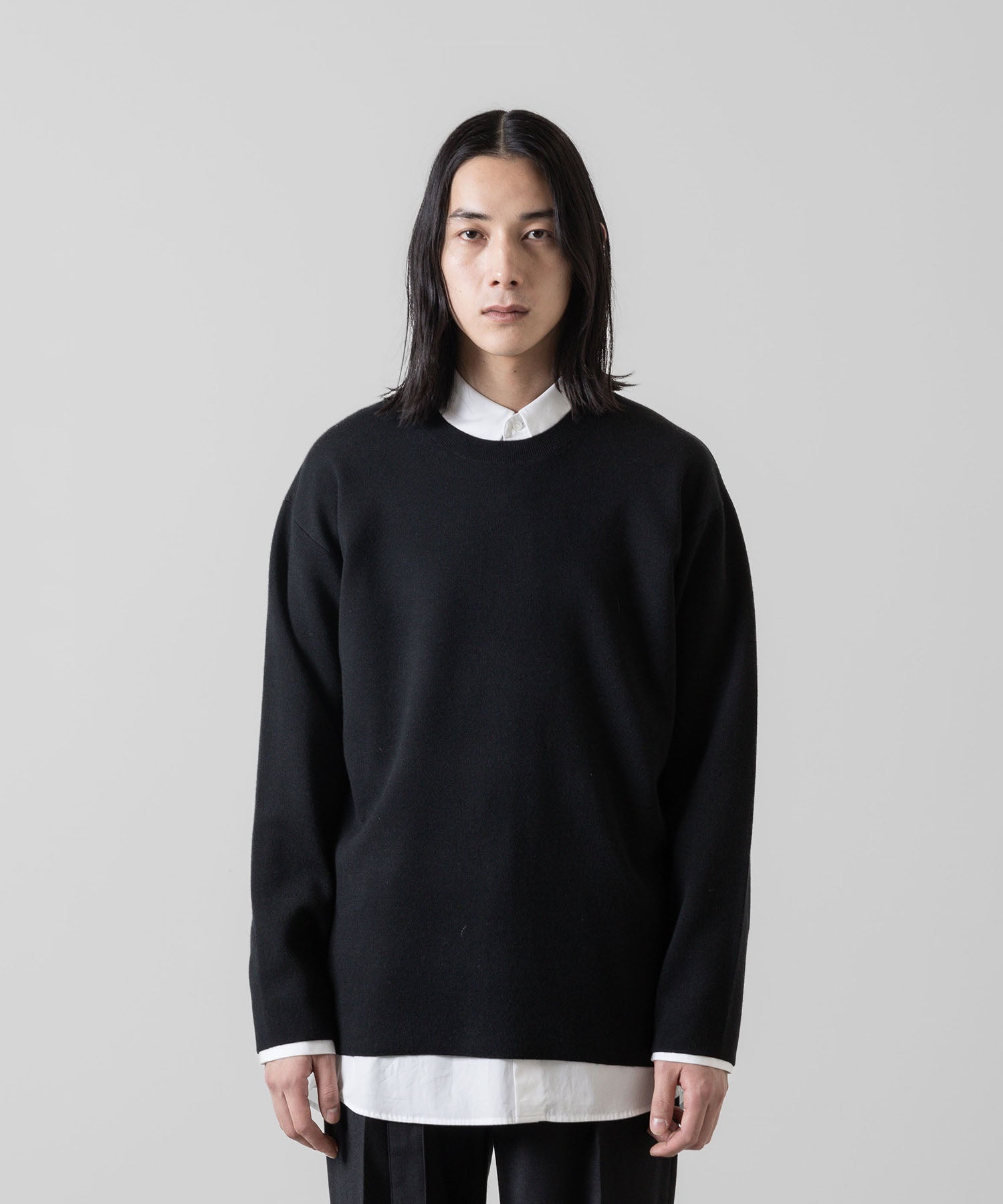 ATTACHMENT アタッチメントのWOxPE DOUBLE FACE KNIT CREWNECK PULLOVER L/S - BLACK 公式通販サイトsession福岡セレクトショップ