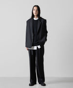 画像をギャラリービューアに読み込む, 【ATTACHMENT】ATTACHMENT アタッチメントのWASHABLE WO/PE STRETCH SAXONY OVERSIZED LIGHT JACKET - BLACK 公式通販サイトsession福岡セレクトショップ
