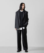 画像をギャラリービューアに読み込む, ATTACHMENT アタッチメントのWASHABLE WO/PE STRETCH SAXONY BELTED WIDE TROUSERS - BLACK 公式通販サイトsession福岡セレクトショップ
