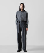 画像をギャラリービューアに読み込む, ATTACHMENT アタッチメントのWASHABLE WO/PE STRETCH SAXONY BELTED WIDE TROUSERS - D.GRAY 公式通販サイトsession福岡セレクトショップ
