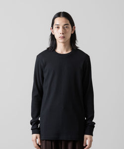 ATTACHMENT アタッチメントのPE STRETCH RIB SLIM FIT L/S TEE - BLACK 公式通販サイトsession福岡セレクトショップ