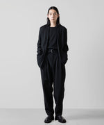 画像をギャラリービューアに読み込む, ATTACHMENT アタッチメントのPE STRETCH DOUBLE CLOTH BELTED TAPERED FIT TROUSERS - BLACK 公式通販サイトsession福岡セレクトショップ
